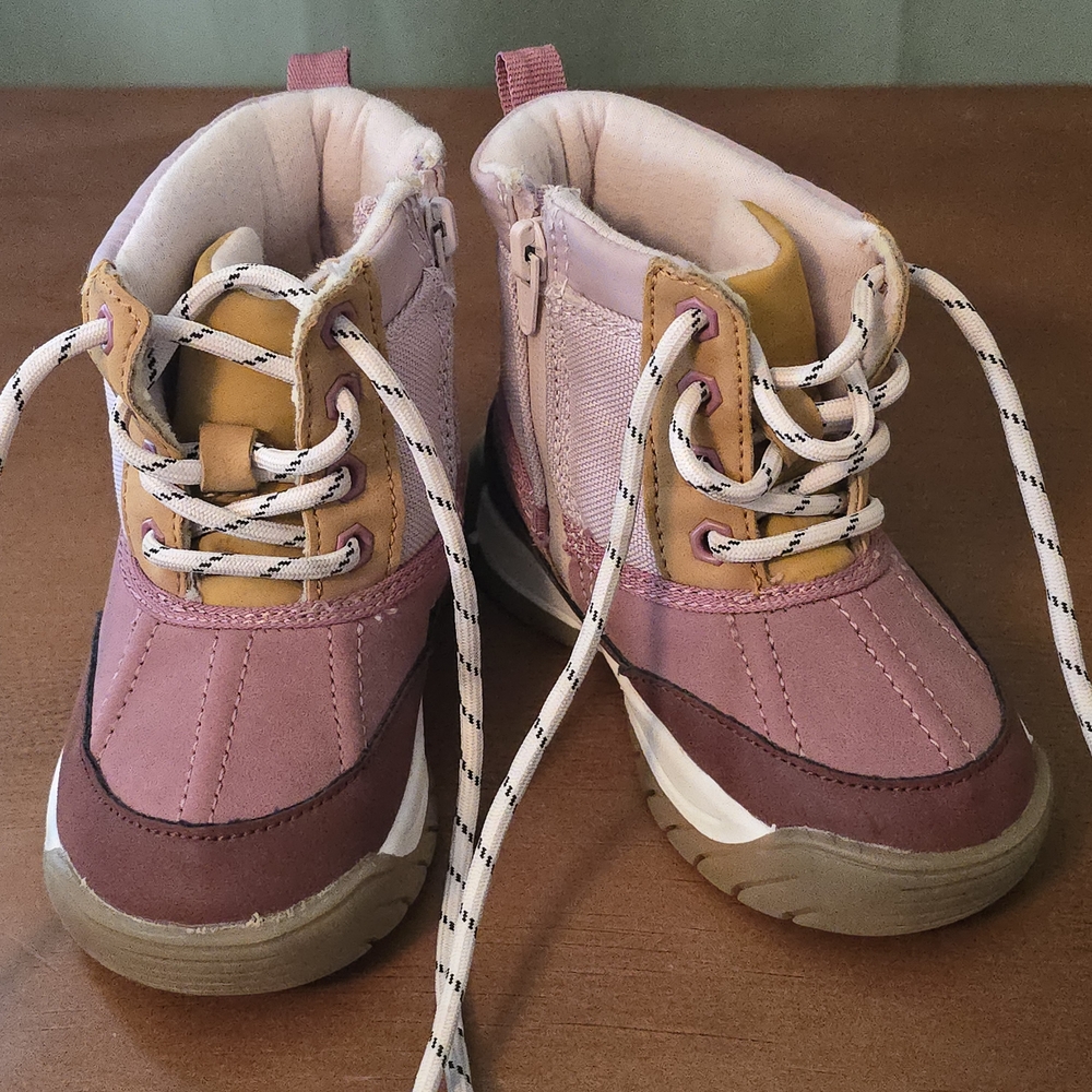 Zara Kids Pink and Brown Boots